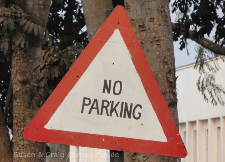 Gefahrenschild Malawi - no parking