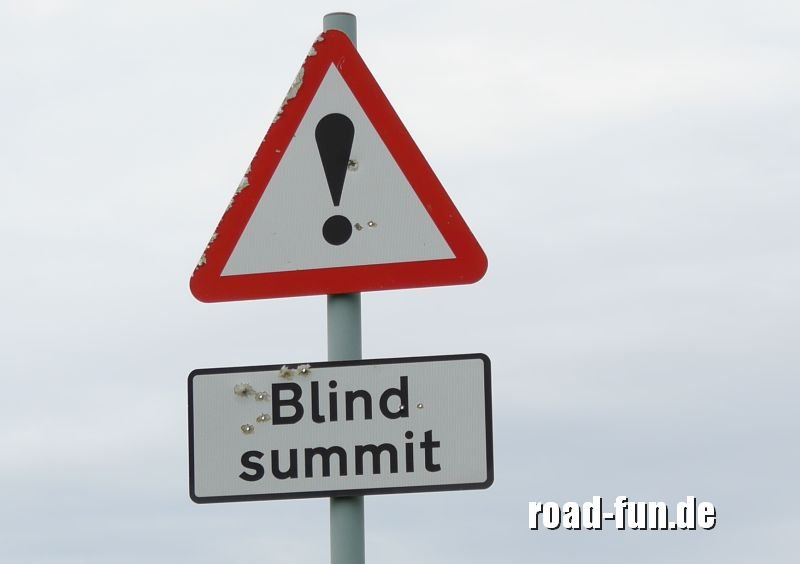 Gefahrenschild außere Hebriden - Blind summit