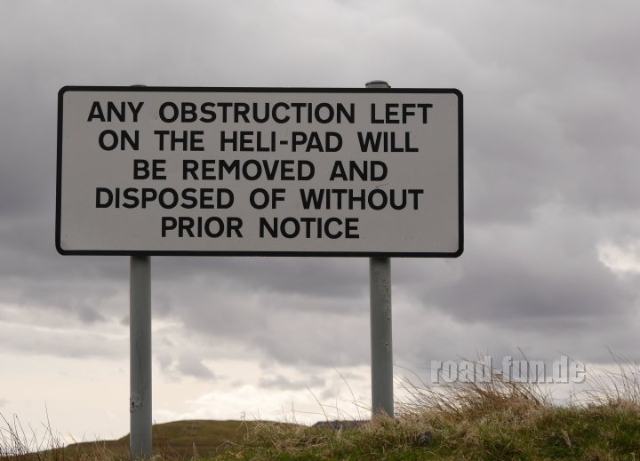 Hinweisschild Outer Hebrides, Schottland