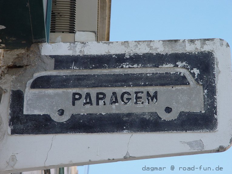 Hinweisschild Portugal - Bus (1)