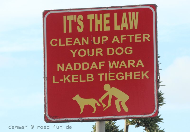 Malta Hinweisschild - Hunde (2)