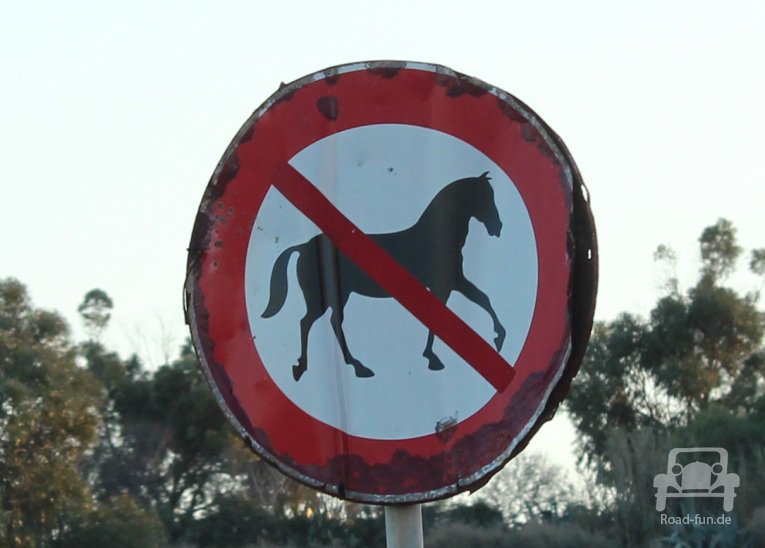 Malta Verbotsschild - Pferde (2)