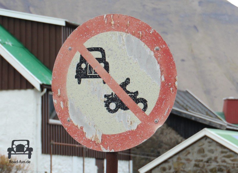 Durchfahrt verboten für Auto und Motorrad - Faeroer Inseln
