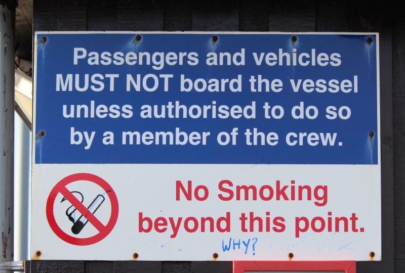 Verbotsschild Shettland Inseln - no Smoking