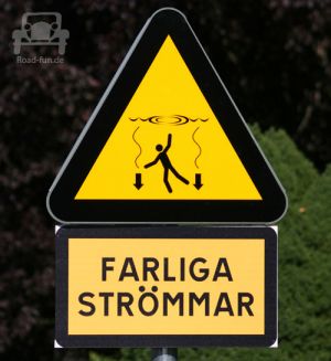 Gefahrenschild Schweden - Gefährliche Strömungen