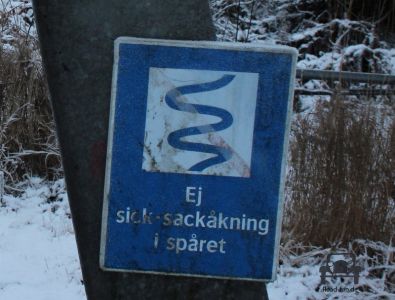Hinweisschild Schweden - Skilaufen