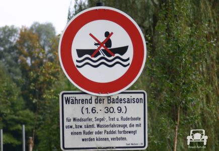 Verbotsschild Deutschland - Wassersport
