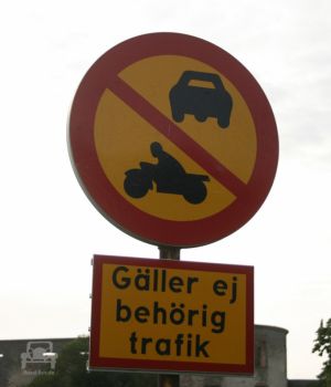 Verbotsschild Schweden - Durchfahrtsverbot