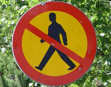 Verbotsschild Schweden - kein Durchgang