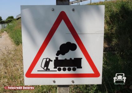 Gefahrenschild Bahnübergang - Frankreich  