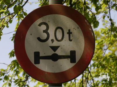 Verkehrsschild Verbot Durchfahrt 3 Tonnen Gewicht - Niederlande
