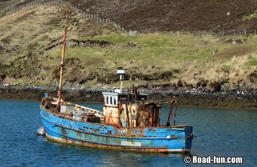 Ausrangiertes Fischerboot