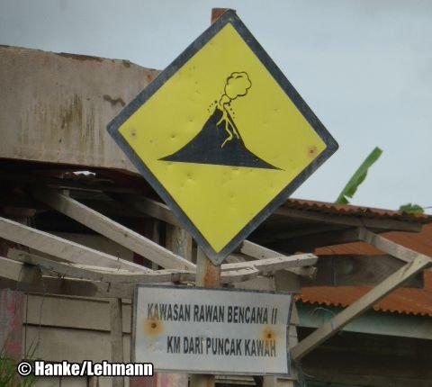 Gefahrenschild Indonesien
