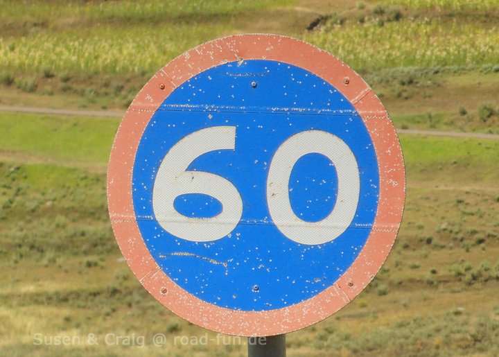 Geschwindigkeitsschild Lesotho
