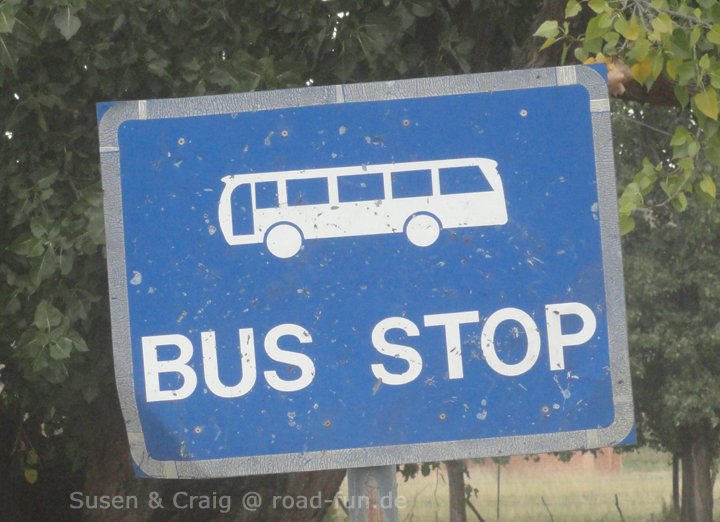 Hinweisschild Lesotho - Bus Strop (3)