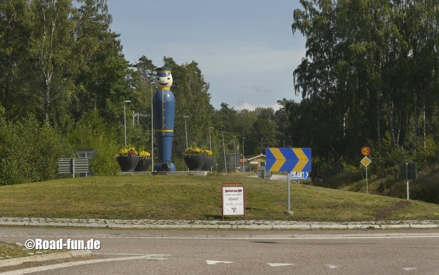 Kreisverkehr in Malmquist, Schweden