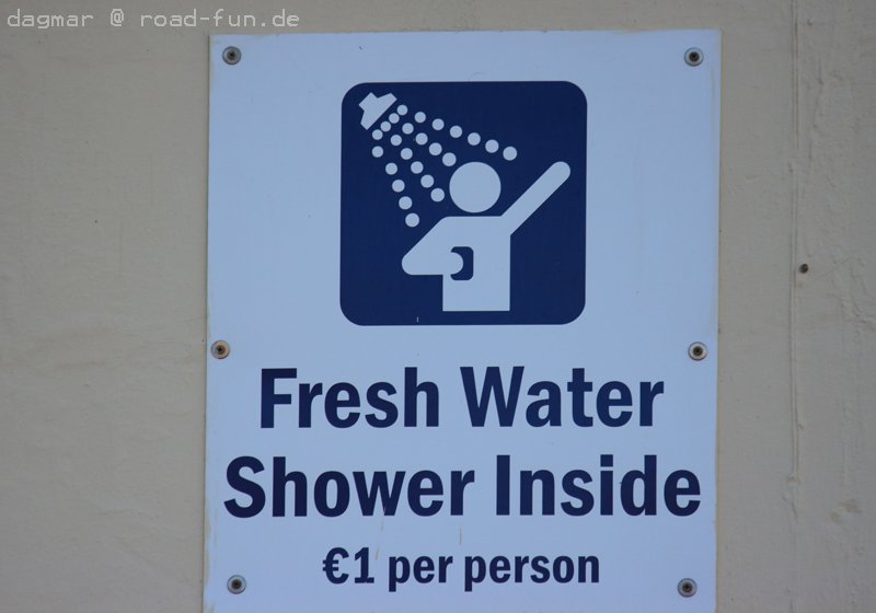 Malta Hinweisschild - Duschen