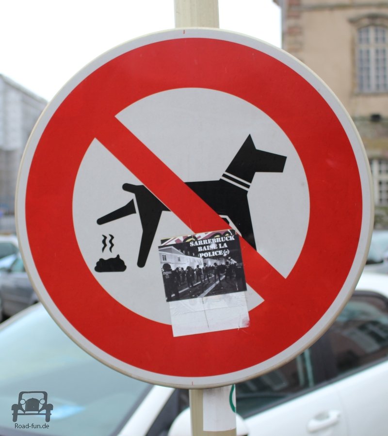 Verbotsschild Frankreich - Hunde