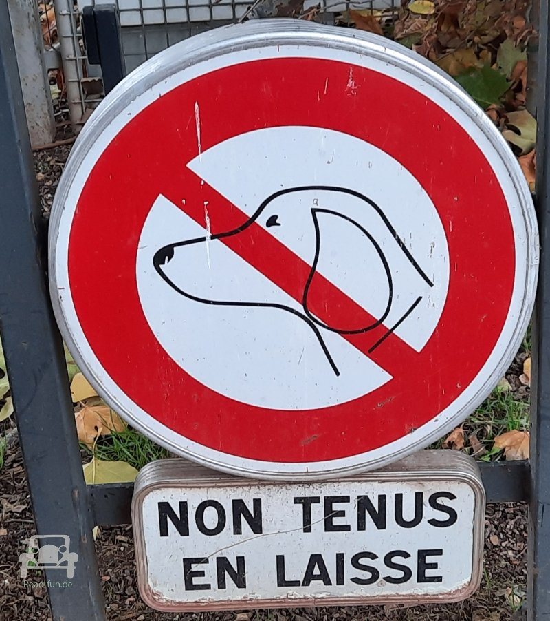 Verbotsschild Hunde - Frankreich