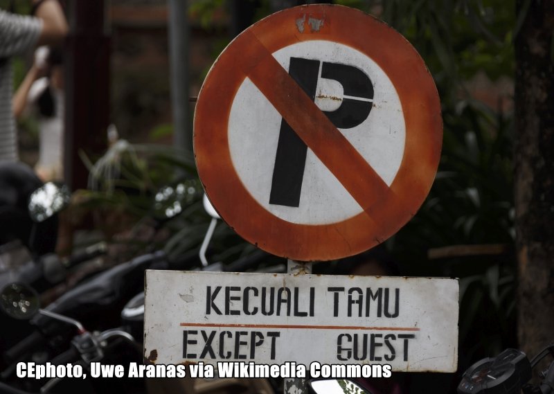 Verbotsschild Indonesien
