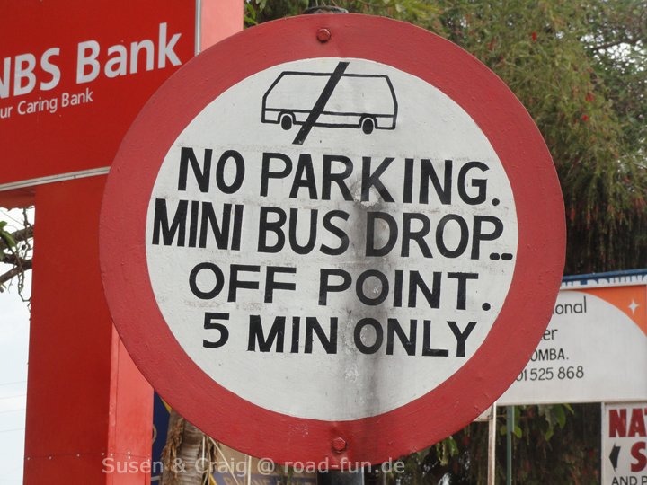 Verbotsschild Malawi - Parkverbot
