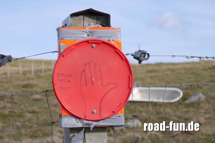 Verbotsschild Outer Hebrides, Schottland - kein Durchgang