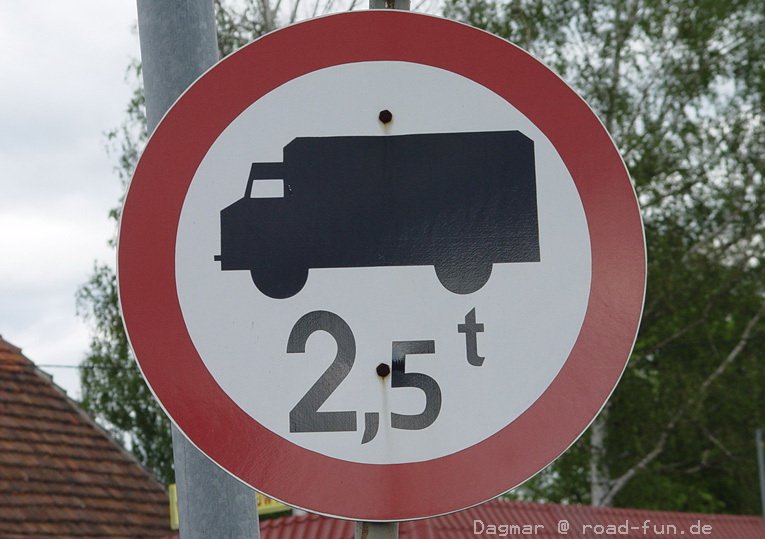 Verbotsschild Polen - LKW Durchfahrt (1)