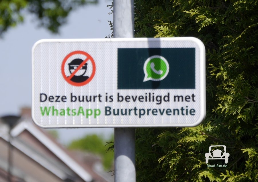 Verkehrsschild Diebstahl Prävention - Niederlande 