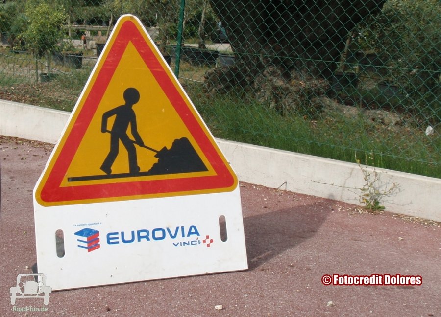 Gefahrenschild Baustelle - Frankreich