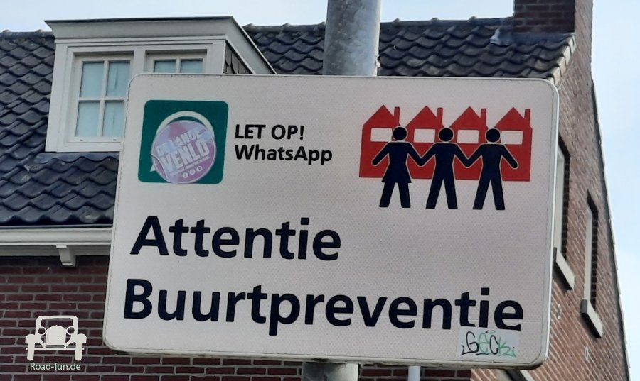 Verkehrsschild Diebstahl Prävention - Niederlande