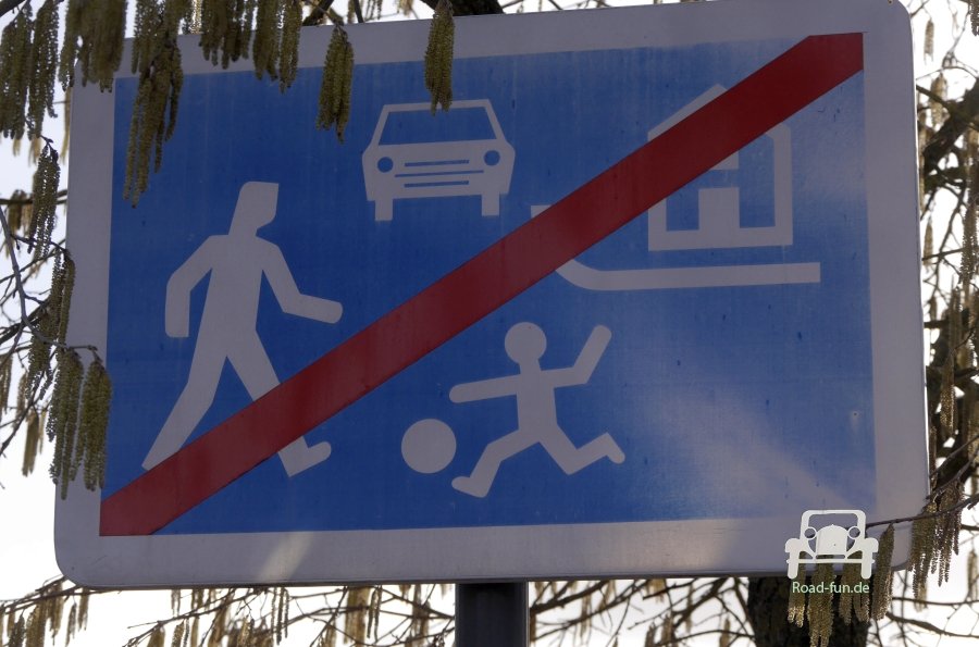 Verkehrsschild Hinweis Verkehrsberuhigte Zone - Belgien
