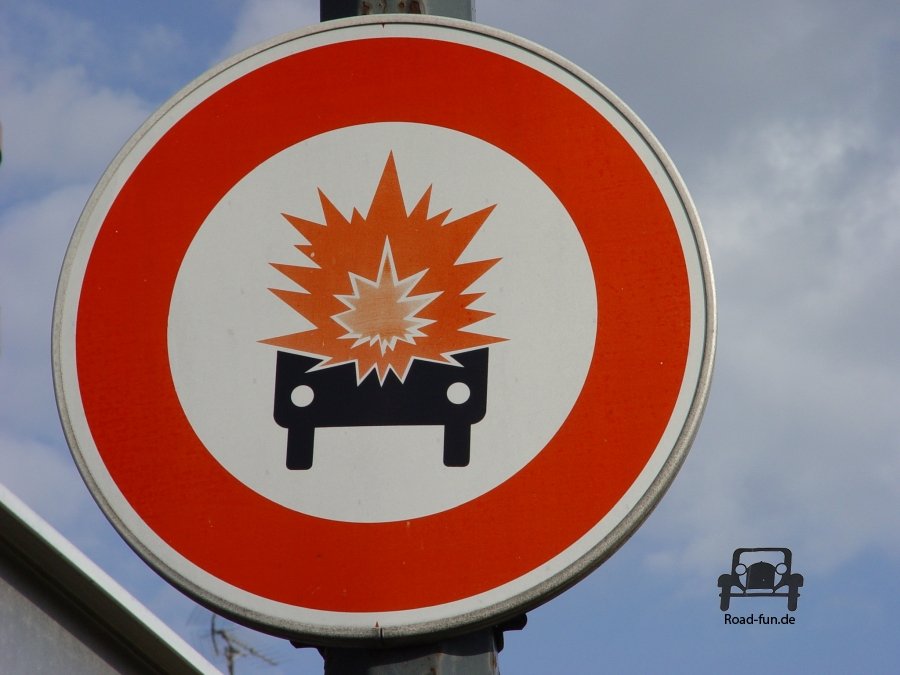 Verkehrsschild Verbot Frankreich 