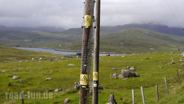 Warnschild äußere Hebriden - Stromschlag