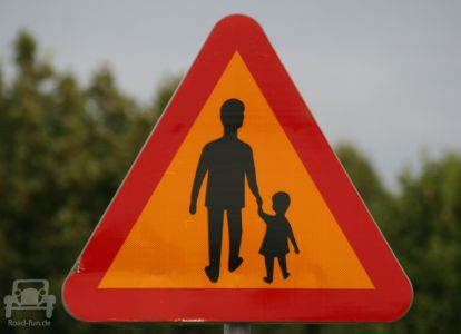 Gefahrenschild Schweden - Fußgänger