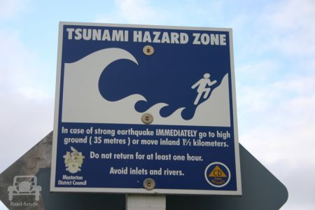 Gefahrenschild In Neuseeland