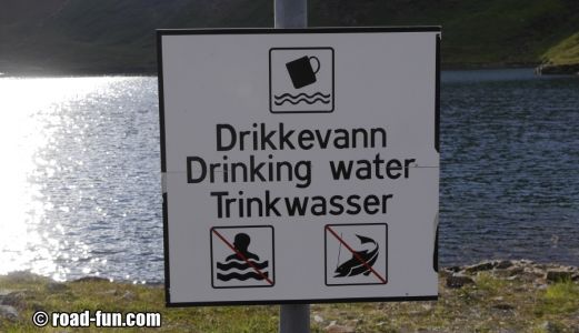 Hinweisschild Norwegen - Trinkwasser