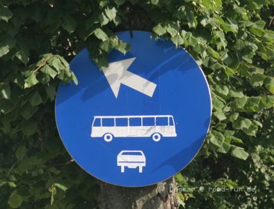 Hinweisschild Ukraine - Bus4