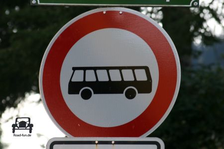 Verkehrsschild Verbot Kraftomnibusse - Deutschland