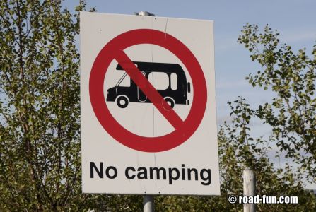 Verbotsschild Norwegen - no camping