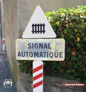 Gefahrenschild Bahnübergang - Frankreich 