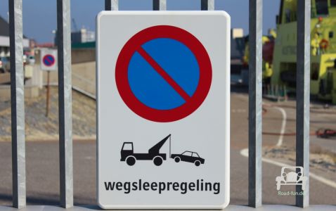 Verkehrsschild Strasse Parkverbot Auto Niederlande