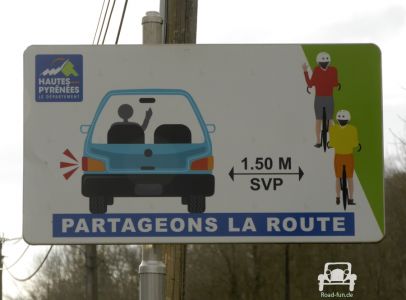 Hinweisschild Verkehrsregelung - Frankreich 